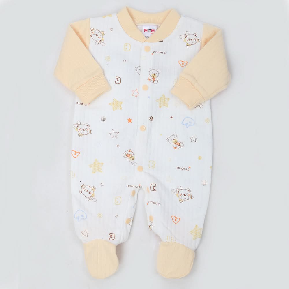 Newborn Boys Full Sleeves Romper - Yellow, Kids, NB Boys Rompers, Chase Value, Chase Value