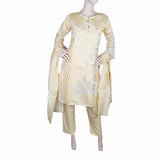 Women's Fancy 3 Piece Suit - Golden, Women, Shalwar Suits, Chase Value, Chase Value
