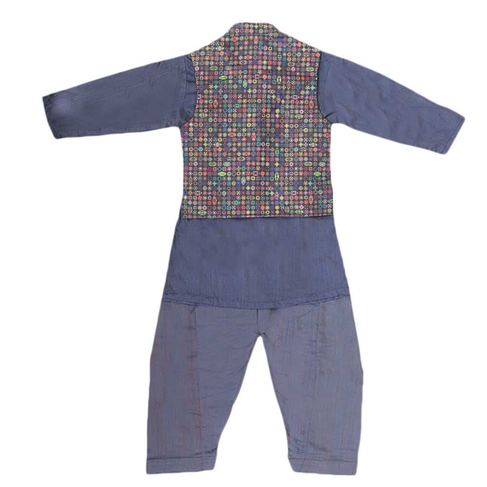 Boys Waistcoat Suit - Purple, Kids, Boys Shalwar Kameez, Chase Value, Chase Value