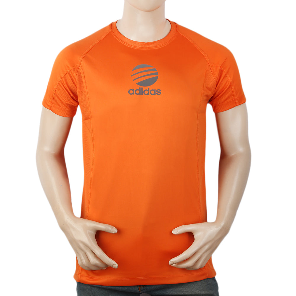 Men's Half Sleeves Round Neck T-Shirt - Orange, Men, T-Shirts And Polos, Chase Value, Chase Value