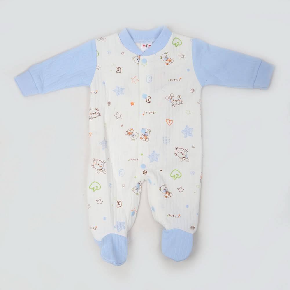 Newborn Boys Full Sleeves Romper - Blue, Kids, NB Boys Rompers, Chase Value, Chase Value