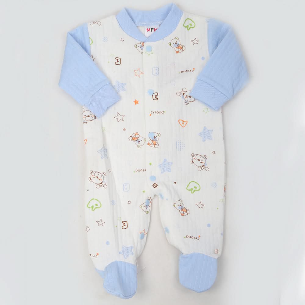 Newborn Boys Full Sleeves Romper - Blue, Kids, NB Boys Rompers, Chase Value, Chase Value