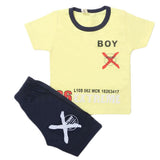 Boys Half Sleeves Short Suit - Lemon, Kids, Boys Sets And Suits, Chase Value, Chase Value