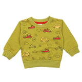 Newborn Boys Full Sleeves T-shirt - Green, Newborn Boys Shirts & T-Shirts, Chase Value, Chase Value