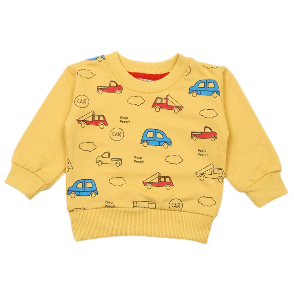Newborn Boys Full Sleeves T-shirt - Yellow, Newborn Boys Shirts & T-Shirts, Chase Value, Chase Value