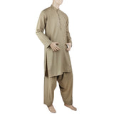 Men's Mashriq Slim Fit Embroided Shalwar Suit - Olive, Men, Shalwar Kameez, Chase Value, Chase Value