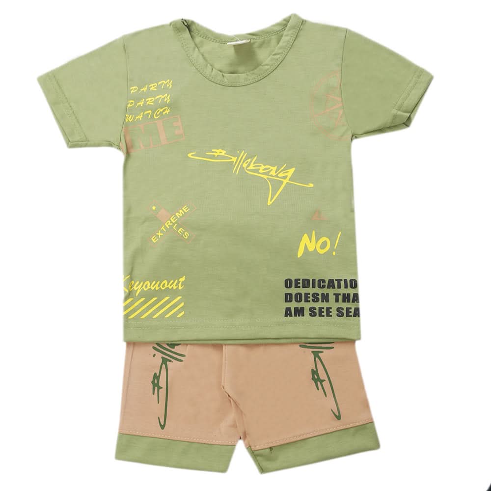 Boys Half Sleeves Short Suit - Green, Kids, Boys Sets And Suits, Chase Value, Chase Value