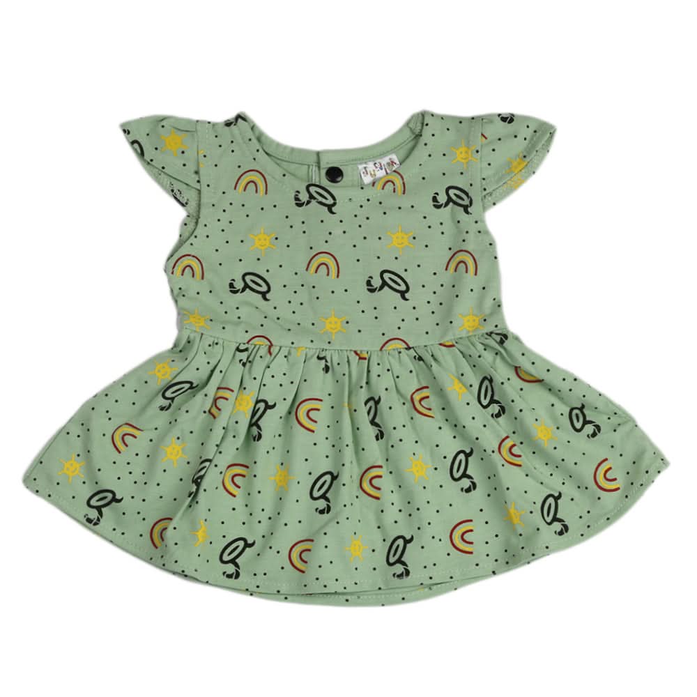 Newborn Girls Frock - Green, Kids, Newborn Girls Frocks, Chase Value, Chase Value