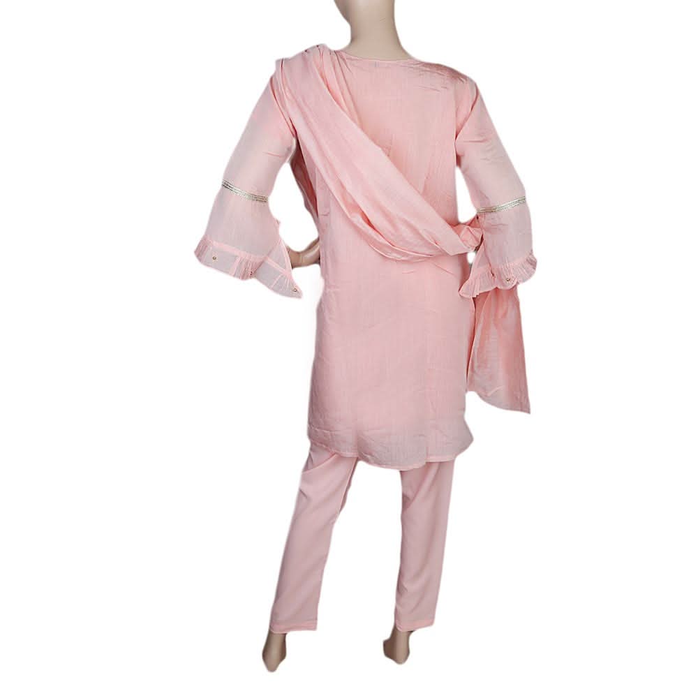 Women's Fancy 3 Piece Suit - Pink, Women, Shalwar Suits, Chase Value, Chase Value