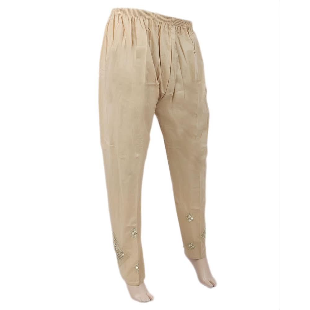 Women's Slick Self Print Trouser - Beige, Women, Pants & Tights, Chase Value, Chase Value