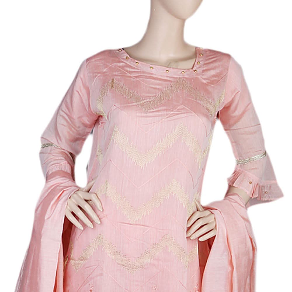 Women's Fancy 3 Piece Suit - Pink, Women, Shalwar Suits, Chase Value, Chase Value
