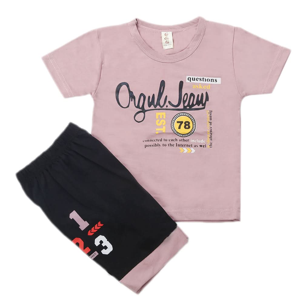 Boys Half Sleeves Short Suit - Light Purple, Kids, Boys Sets And Suits, Chase Value, Chase Value