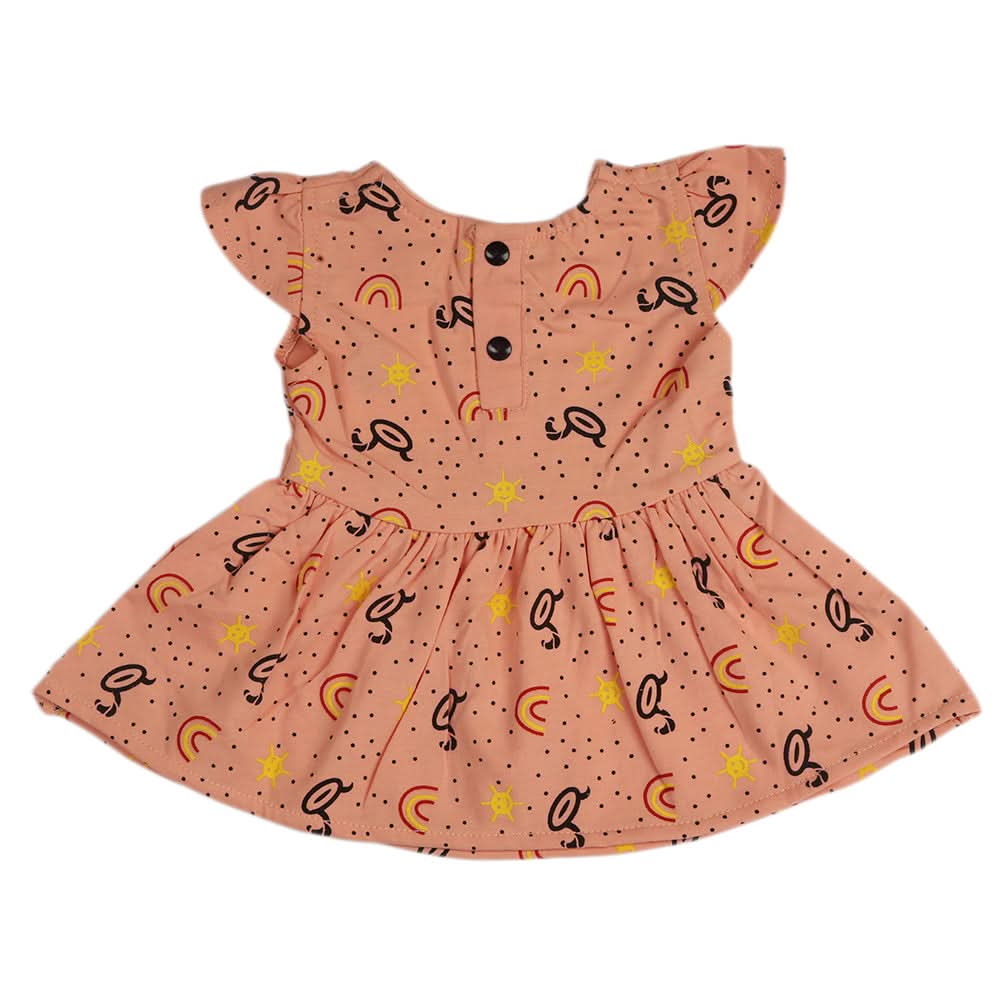 Newborn Girls Frock - Peach, Kids, Newborn Girls Frocks, Chase Value, Chase Value