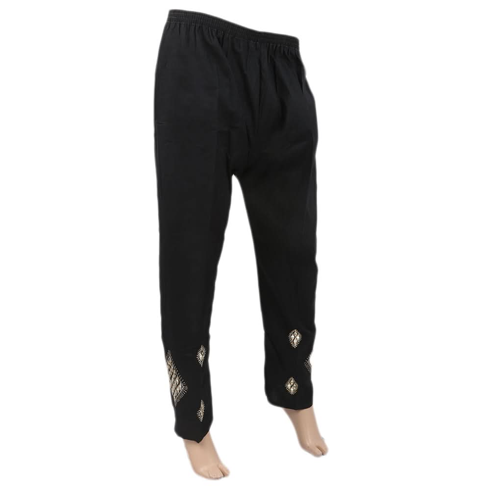 Women's Slick Self Print Trouser - Black, Women, Pants & Tights, Chase Value, Chase Value