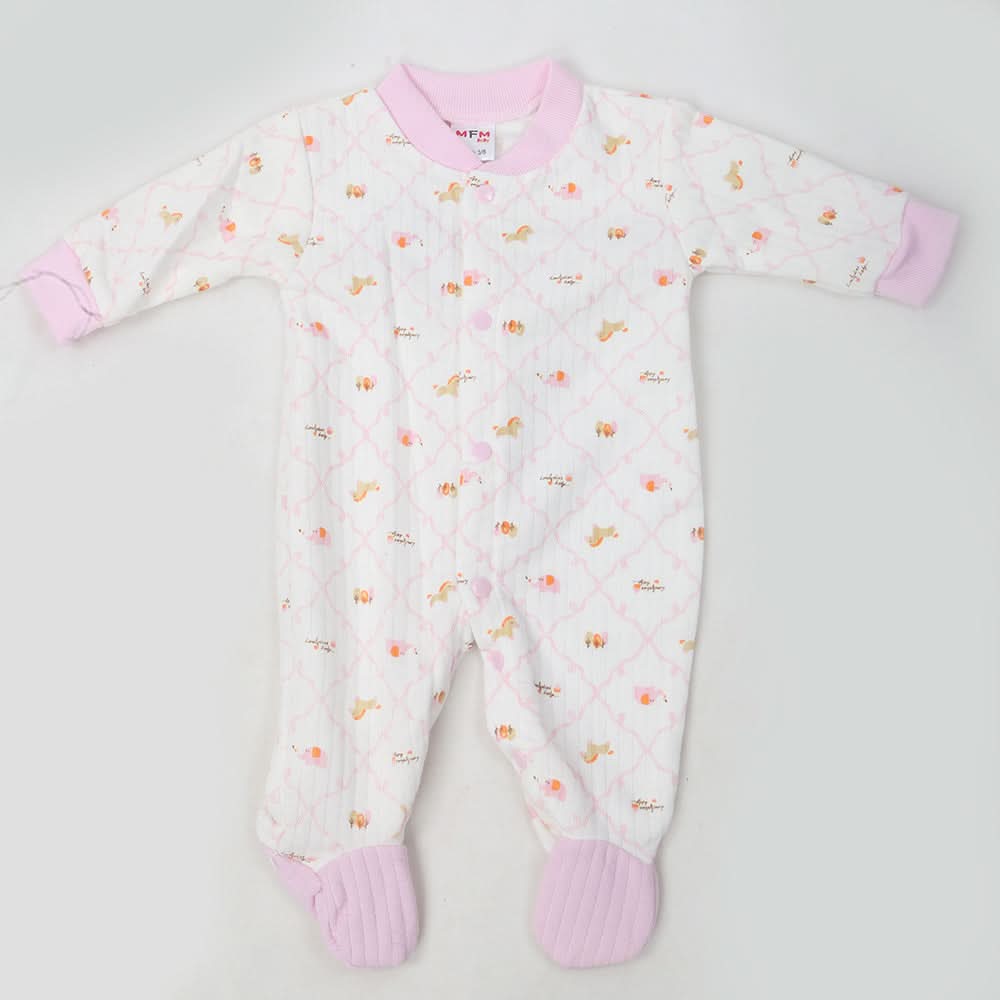 Newborn Boys Full Sleeves Romper - Pink, Kids, NB Boys Rompers, Chase Value, Chase Value