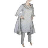 Women's Fancy 3 Piece Suit - Grey, Women, Shalwar Suits, Chase Value, Chase Value