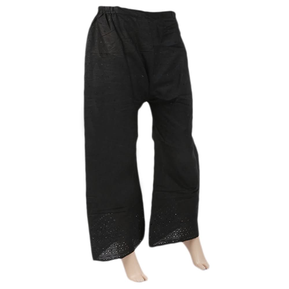 Women's Full Embroidered Bell Bottom Trouser - Black, Women, Pants & Tights, Chase Value, Chase Value