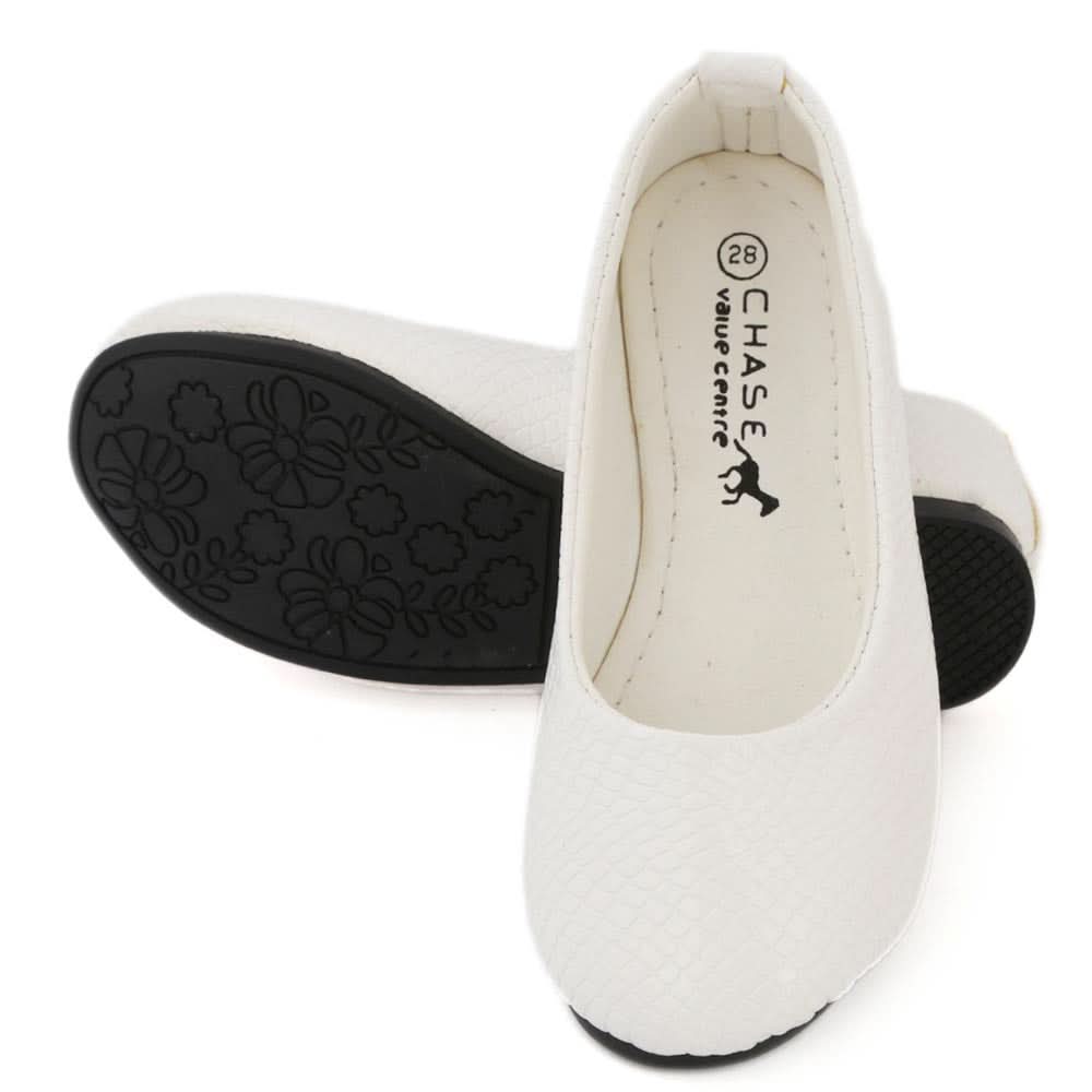 Girls Fancy Pumps - White, Kids, Pump, Chase Value, Chase Value