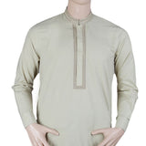 Men's Embroidered Shalwar Kameez Band Collar- Light Green, Men's Fashion, Chase Value, Chase Value