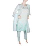 Women's Fancy 3 Piece Suit - Cyan, Women, Shalwar Suits, Chase Value, Chase Value