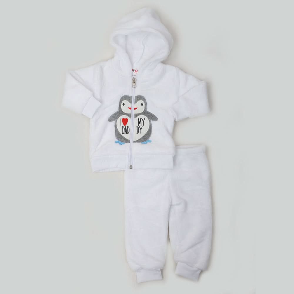 Newborn Boys Full Sleeves Suit - White, Kids, NB Boys Sets And Suits, Chase Value, Chase Value