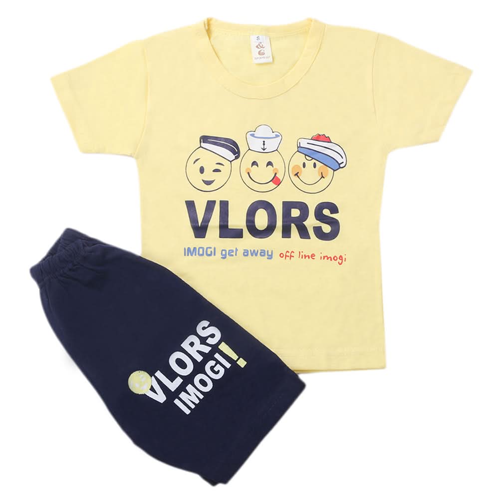 Boys Half Sleeves Short Suit - Yellow, Kids, Boys Sets And Suits, Chase Value, Chase Value