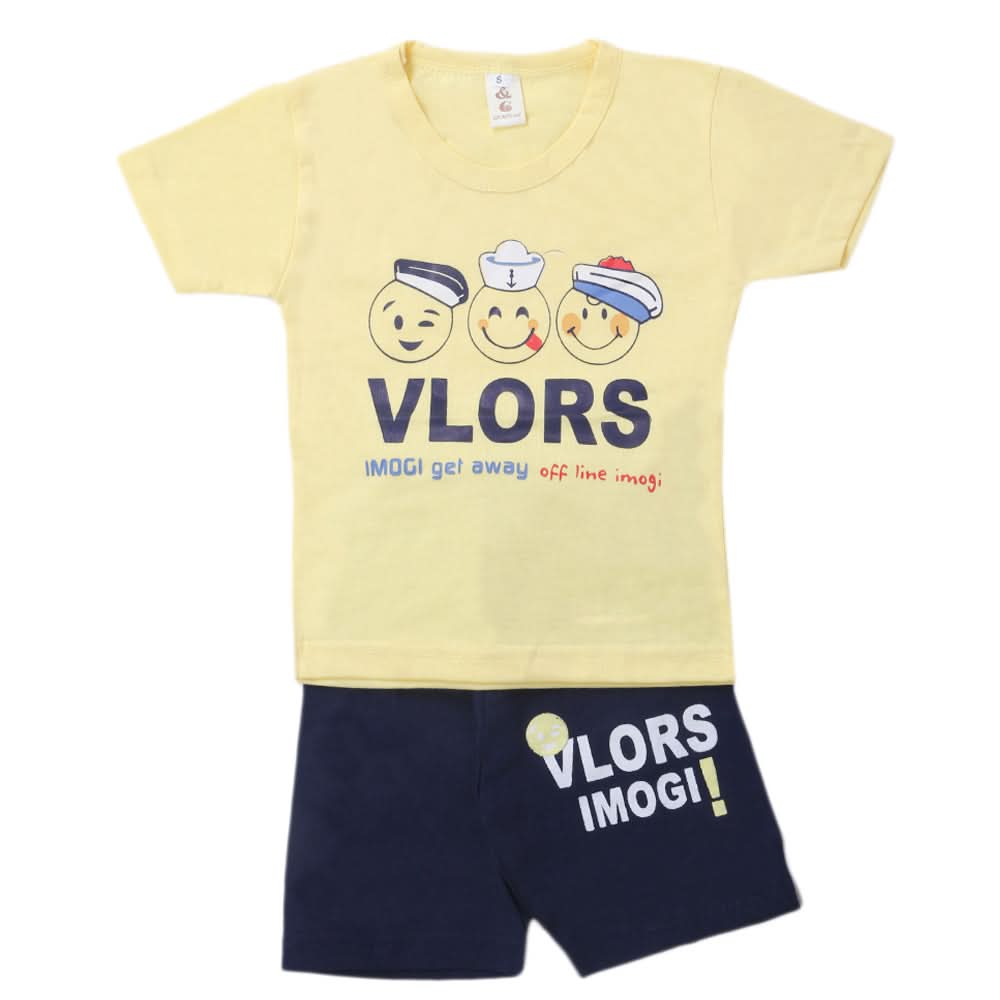 Boys Half Sleeves Short Suit - Yellow, Kids, Boys Sets And Suits, Chase Value, Chase Value