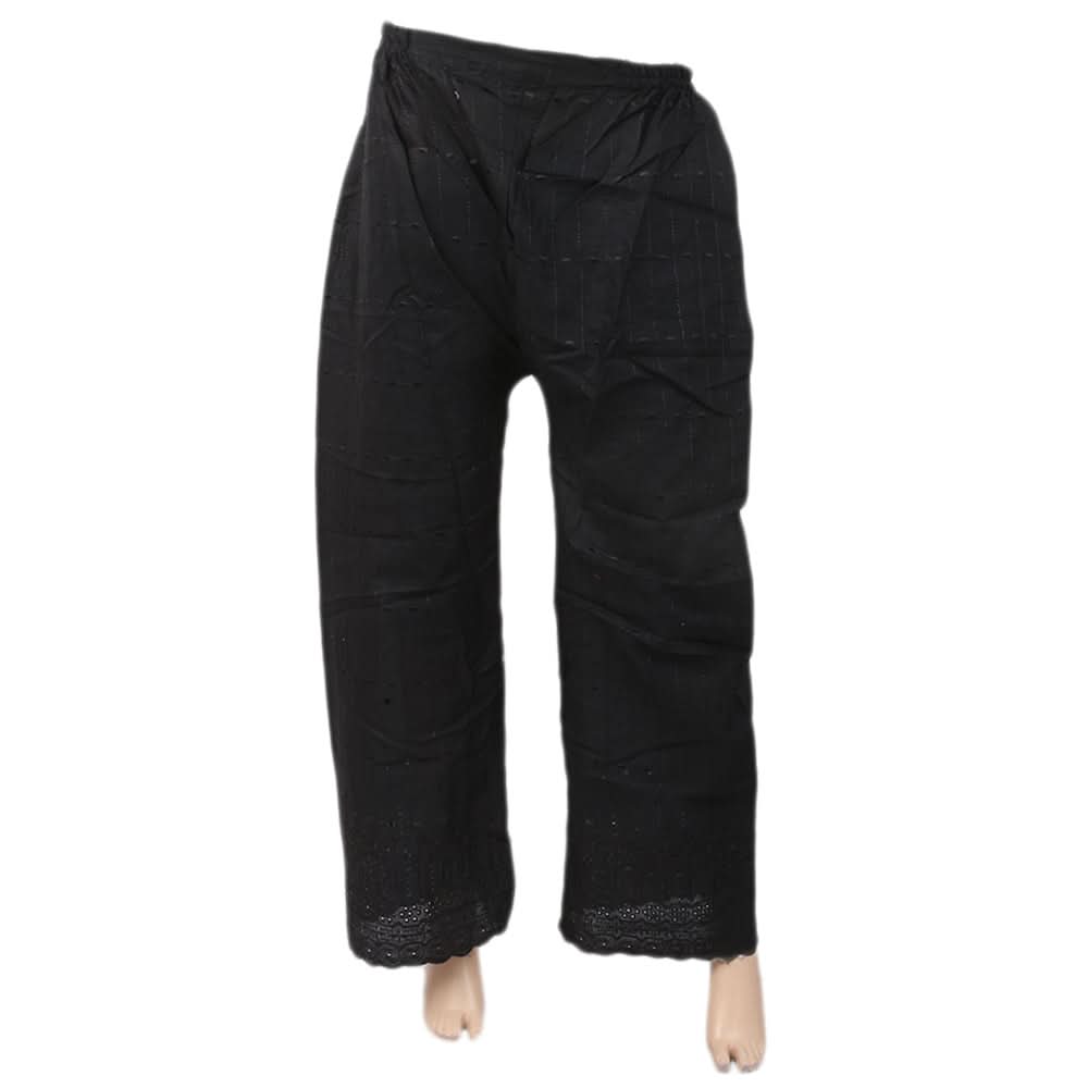 Women's Full Embroidered Bell Bottom Trouser - Black, Women, Pants & Tights, Chase Value, Chase Value