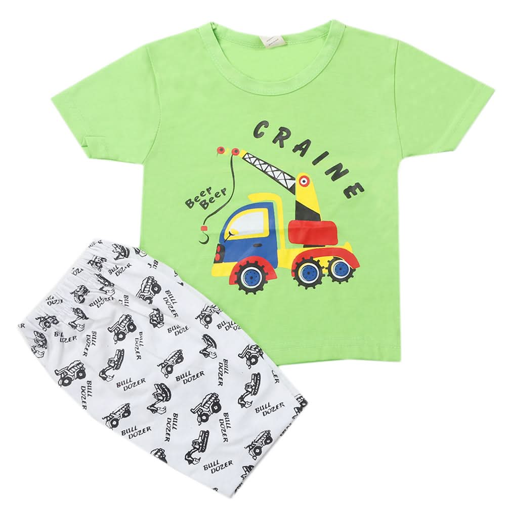 Boys Half Sleeves Short Suit - Green, Kids, Boys Sets And Suits, Chase Value, Chase Value