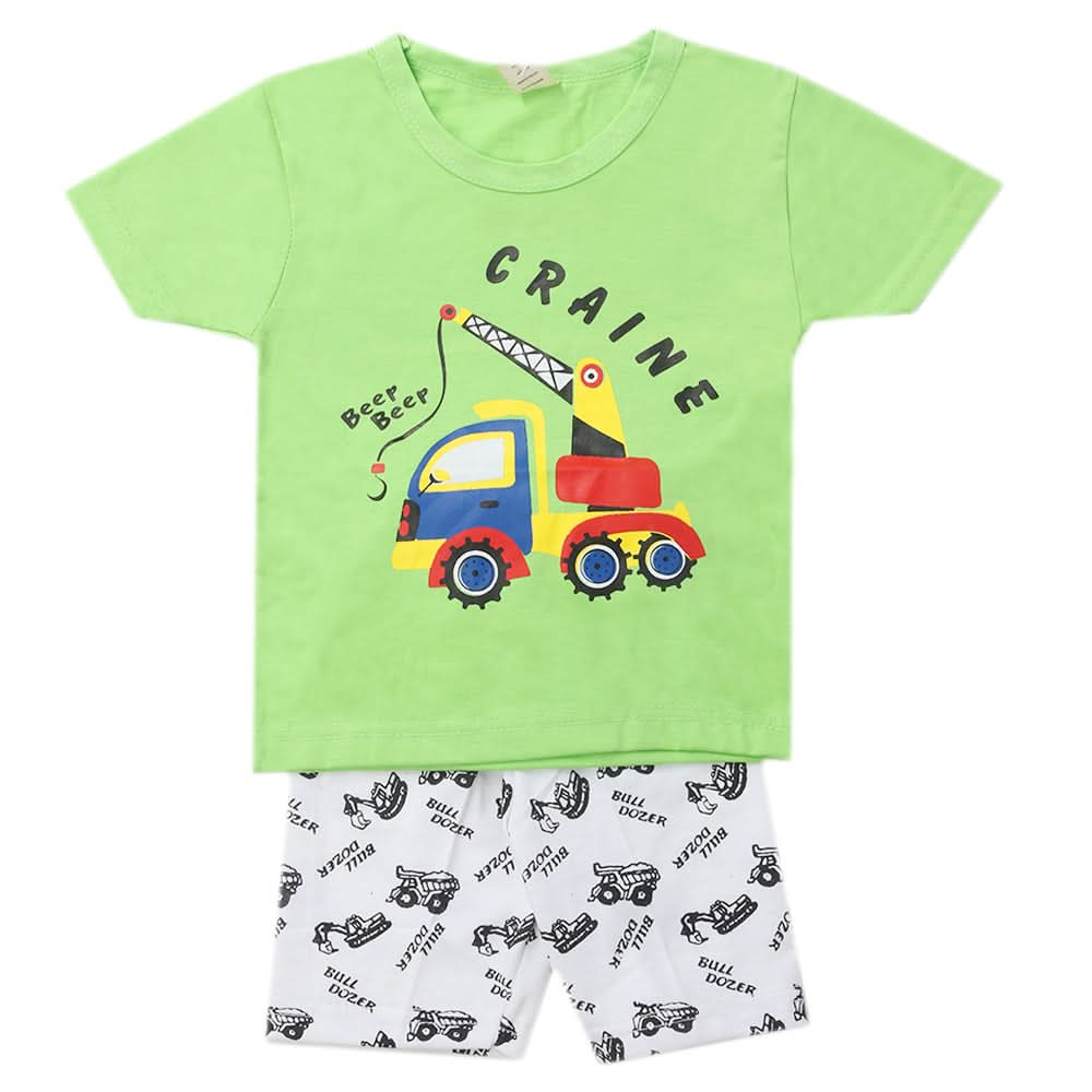 Boys Half Sleeves Short Suit - Green, Kids, Boys Sets And Suits, Chase Value, Chase Value