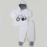 Newborn Boys Full Sleeves Suit - White, Kids, NB Boys Sets And Suits, Chase Value, Chase Value
