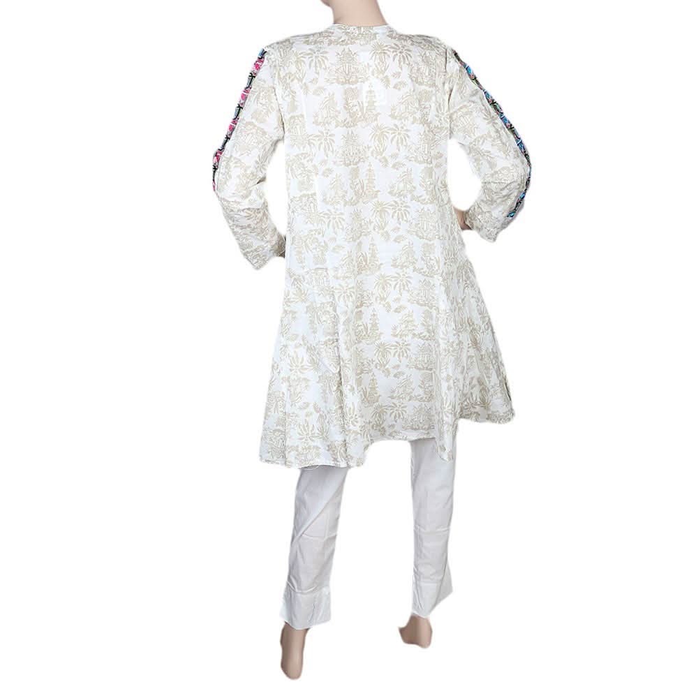 Women's Fancy Cotton 2 Piece Suit - White, Women, Shalwar Suits, Chase Value, Chase Value
