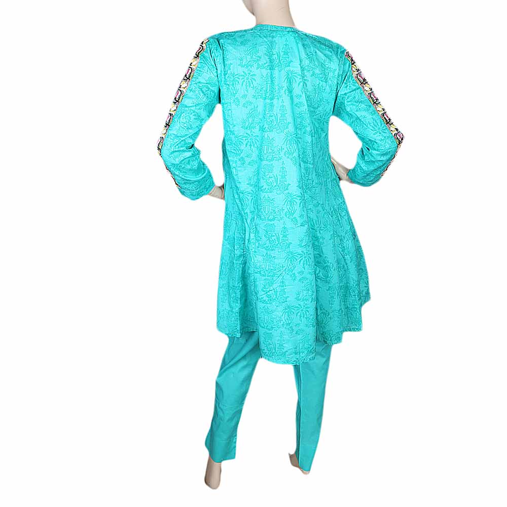 Women's Fancy Cotton 2 Piece Suit - Sea Green, Women, Shalwar Suits, Chase Value, Chase Value