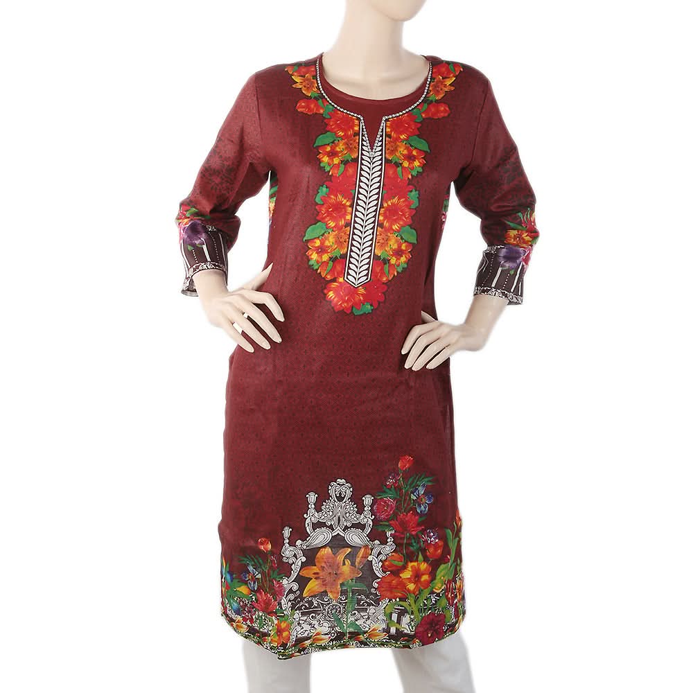Women's Kurti - Maroon, Women, Ready Kurtis, Chase Value, Chase Value
