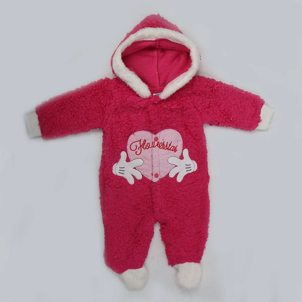Newborn Unisex Full Sleeves Romper - Dark Pink, Kids, NB Boys Rompers, Chase Value, Chase Value