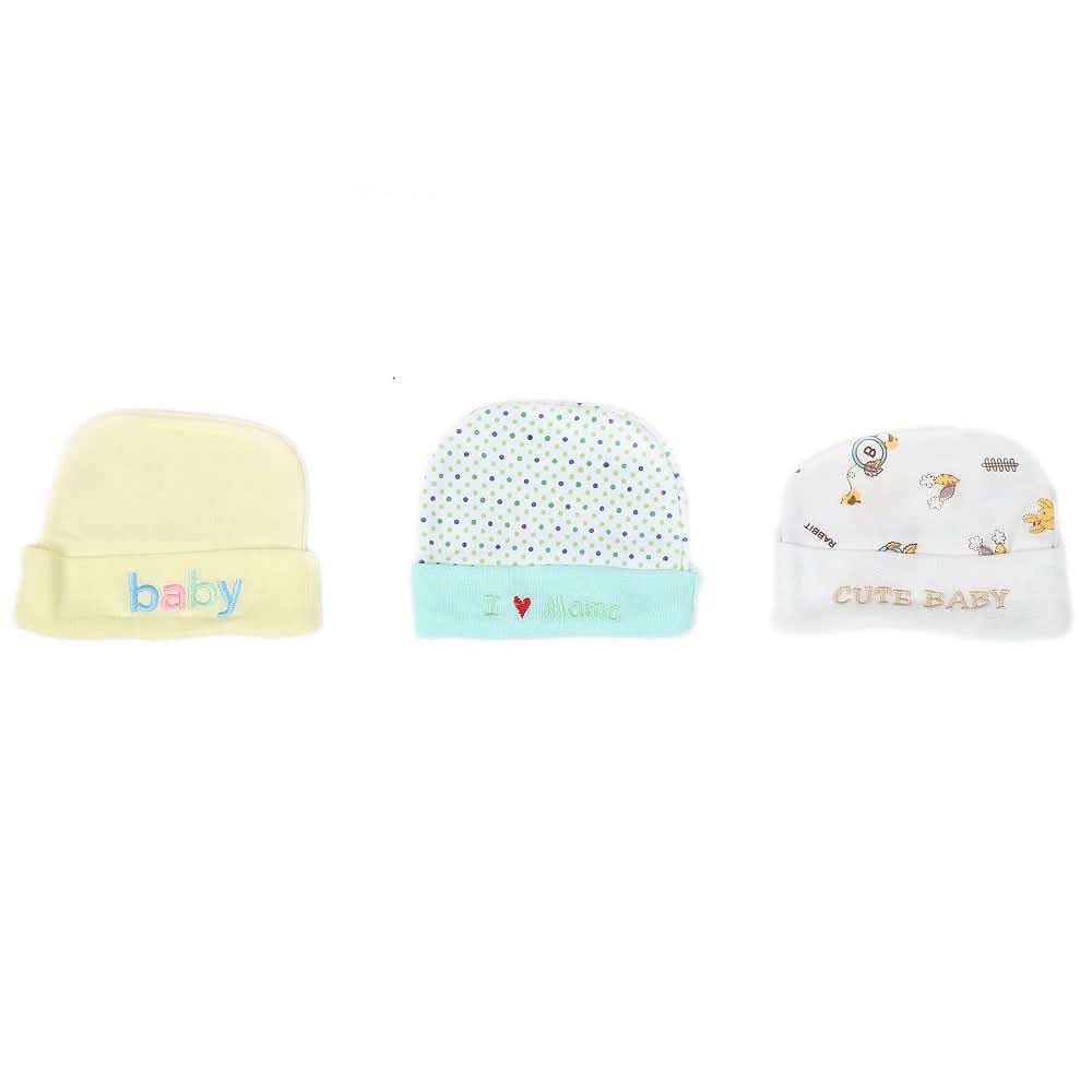 Newborn Cap Pack Of 3 - Multi, Kids, Caps And Sets, Chase Value, Chase Value