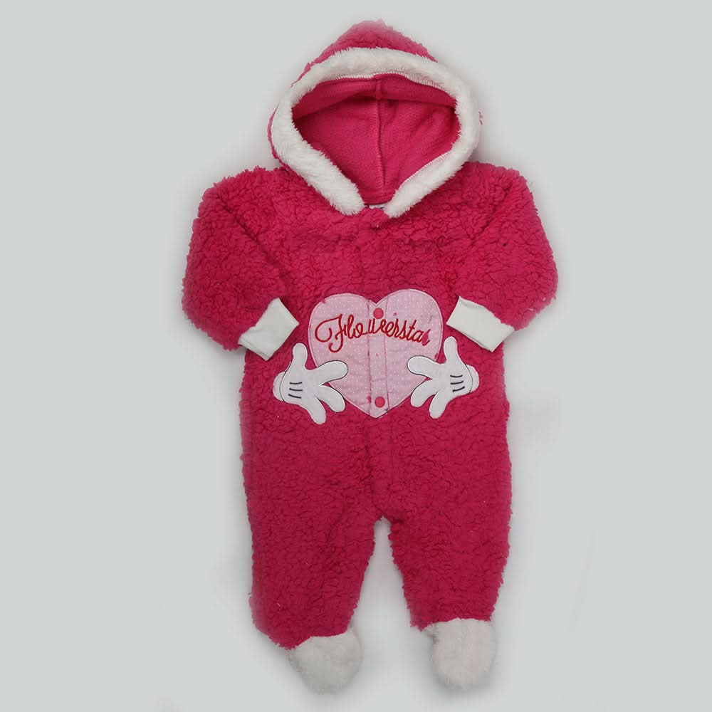 Newborn Unisex Full Sleeves Romper - Dark Pink, Kids, NB Boys Rompers, Chase Value, Chase Value