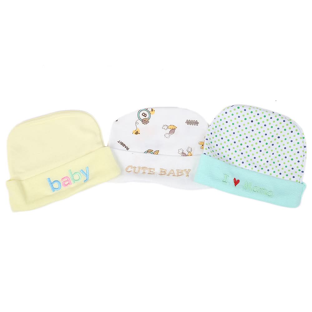 Newborn Cap Pack Of 3 - Multi, Kids, Caps And Sets, Chase Value, Chase Value