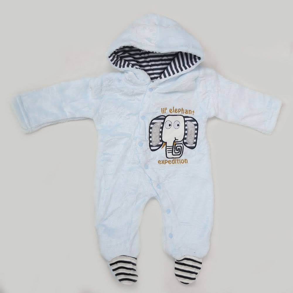 Newborn Unisex Full Sleeves Romper - Blue, Kids, NB Boys Rompers, Chase Value, Chase Value