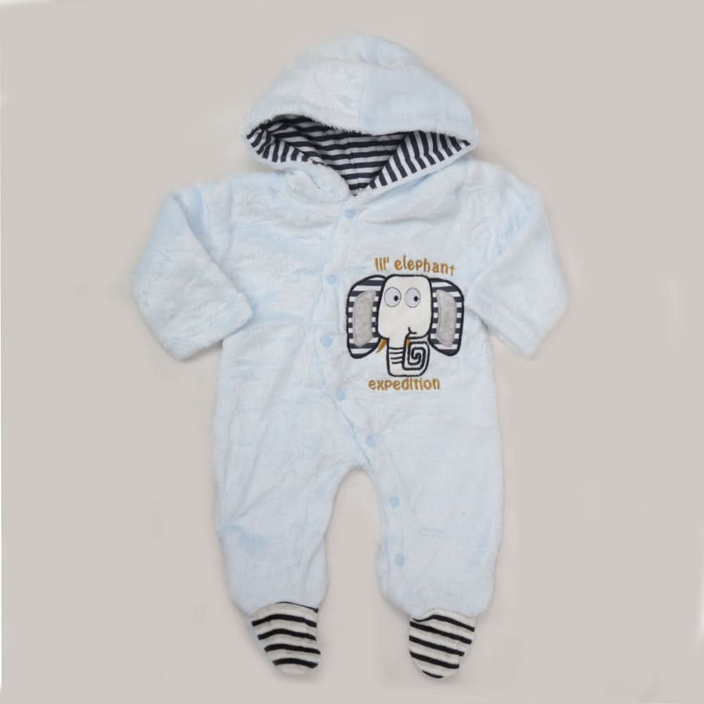 Newborn Unisex Full Sleeves Romper - Blue, Kids, NB Boys Rompers, Chase Value, Chase Value