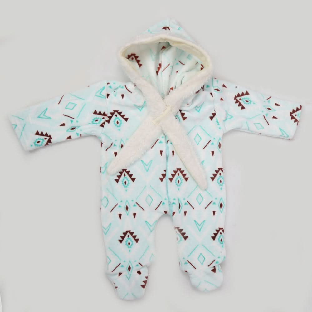 Newborn Unisex Full Sleeves Romper - Cyan, Kids, NB Boys Rompers, Chase Value, Chase Value
