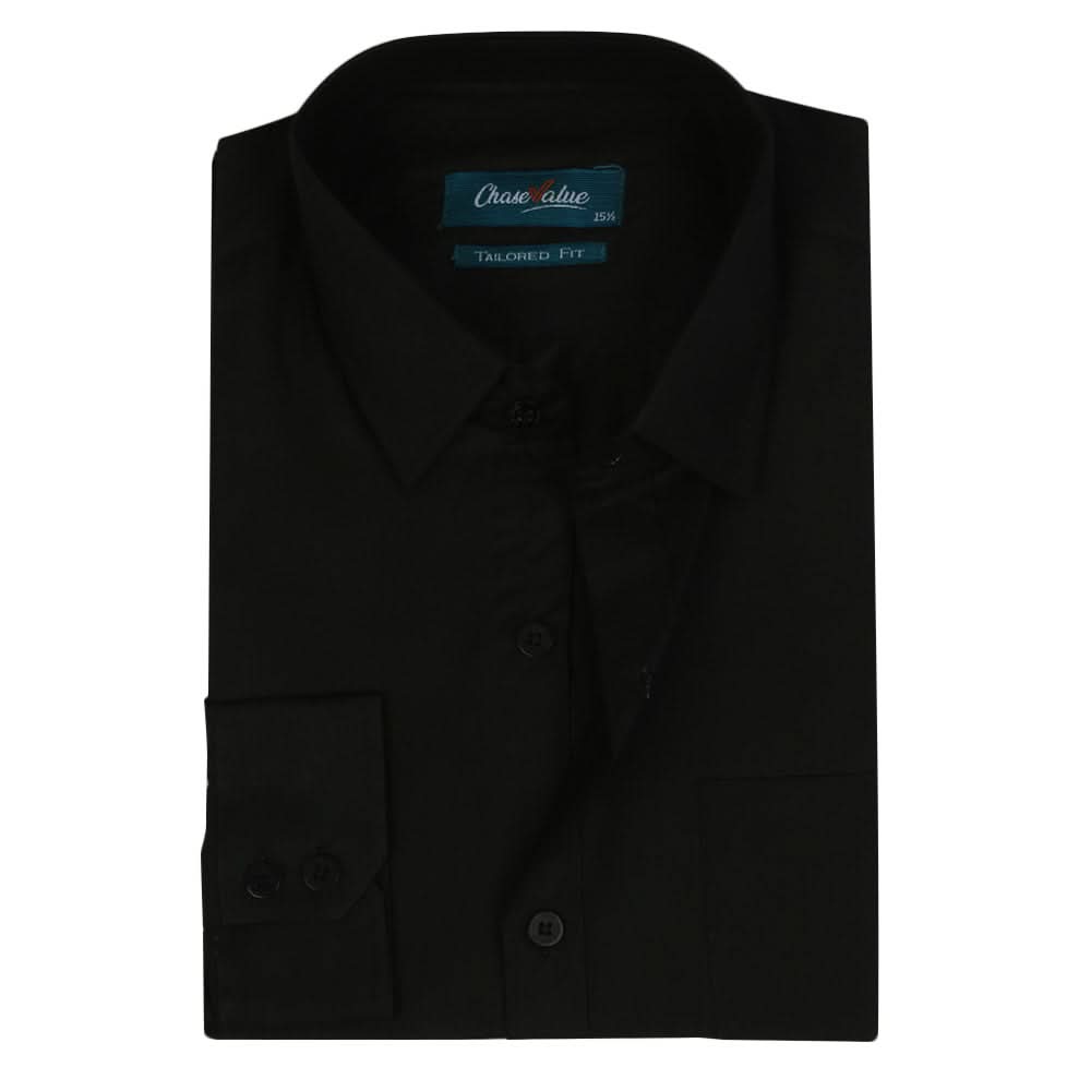 Men's Formal Shirt - Black, Men's Shirts, Chase Value, Chase Value