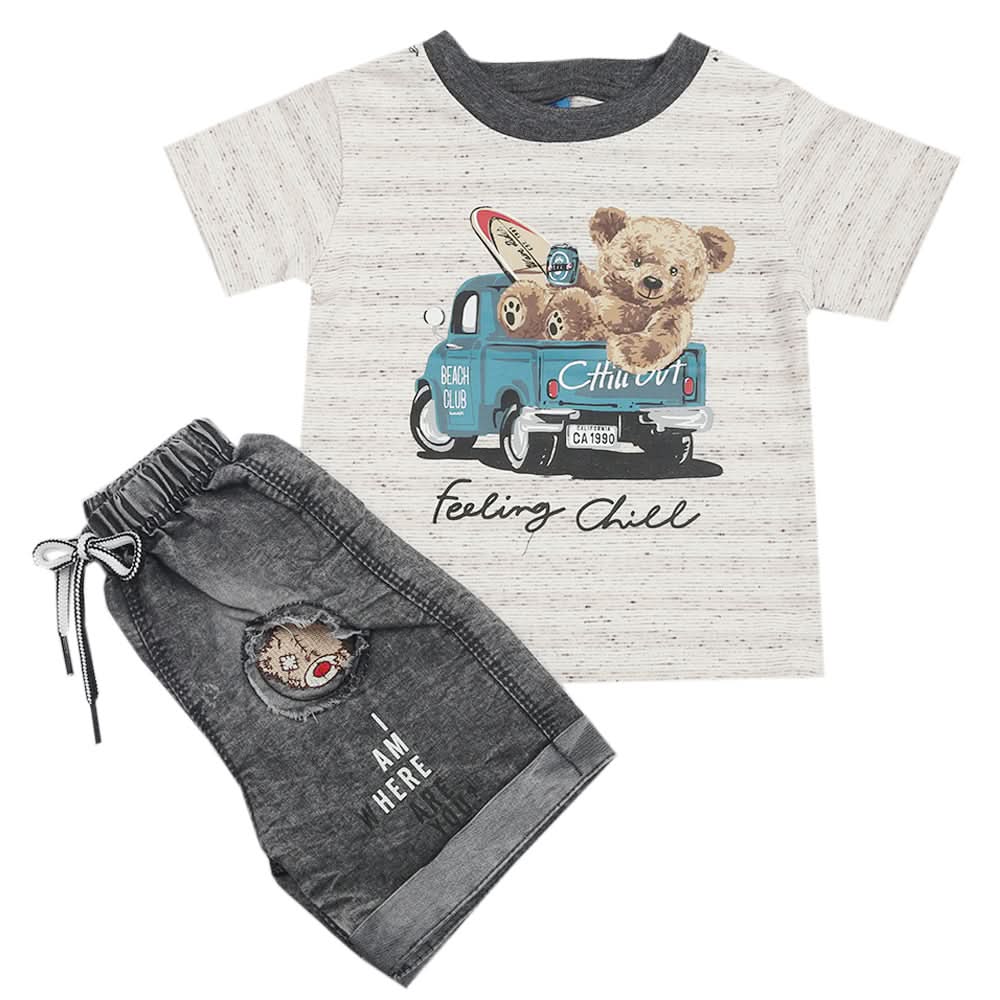 Newborn Boys Half Sleeves Suit - Coffee, Kids, New Born Boys Sets And Suits, Chase Value, Chase Value