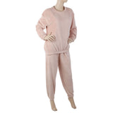 Women's Fleece Full Sleeves Night Suit - Peach, Women, Night Suit, Chase Value, Chase Value