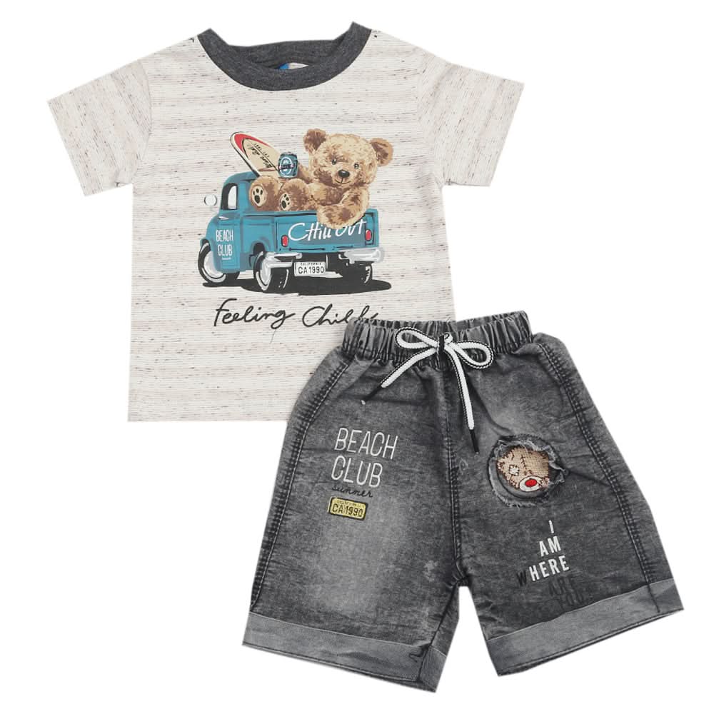 Newborn Boys Half Sleeves Suit - Coffee, Kids, New Born Boys Sets And Suits, Chase Value, Chase Value
