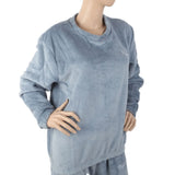 Women's Fleece Full Sleeves Night Suit - Steel Blue, Women, Night Suit, Chase Value, Chase Value