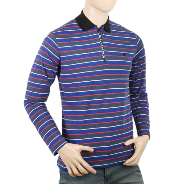 Men's Yarn Dyed Full Sleeves Polo T-Shirt - Multi, Men, T-Shirts And Polos, Chase Value, Chase Value