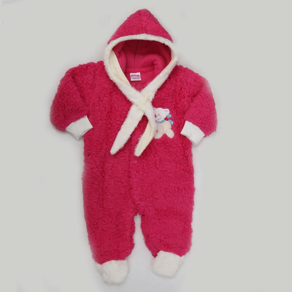 Newborn Unisex Full Sleeves Romper - Dark Pink, Kids, NB Boys Rompers, Chase Value, Chase Value