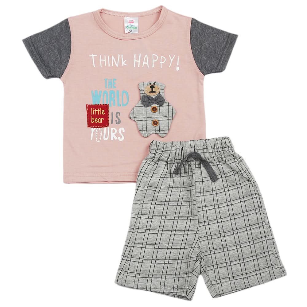 Newborn Boys Half Sleeves Suit - Tea Pink, Kids, Boys Sets And Suits, Chase Value, Chase Value