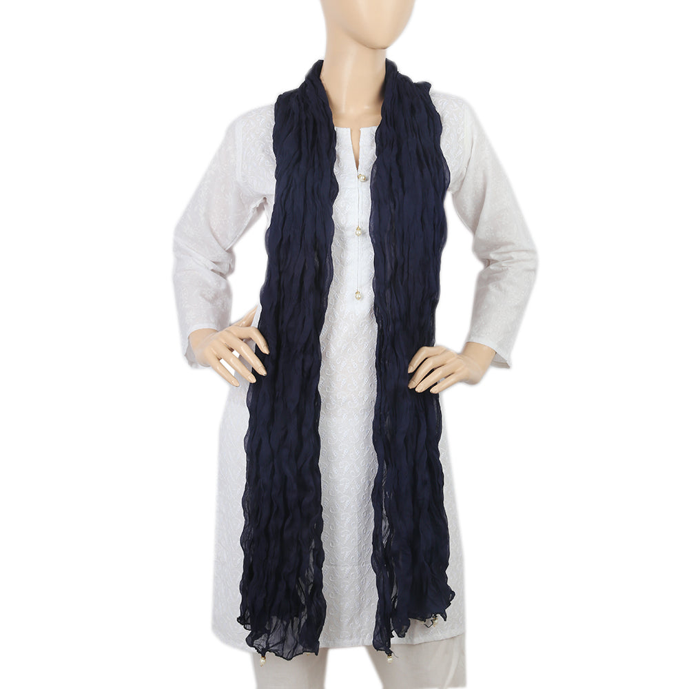 Women's Korkore Chiffon Dupatta - Navy Blue, Women, Dupatta, Chase Value, Chase Value